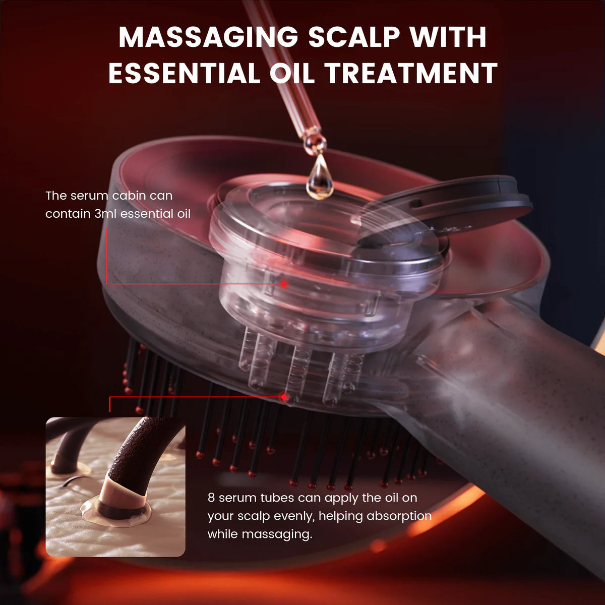 Breo Scalp3 Scalp Massaging Brush, Shiatsu Hair Scalp Massager with IPX7 Waterproof, Cordless Electric Massager for Scalp & Hair. Original